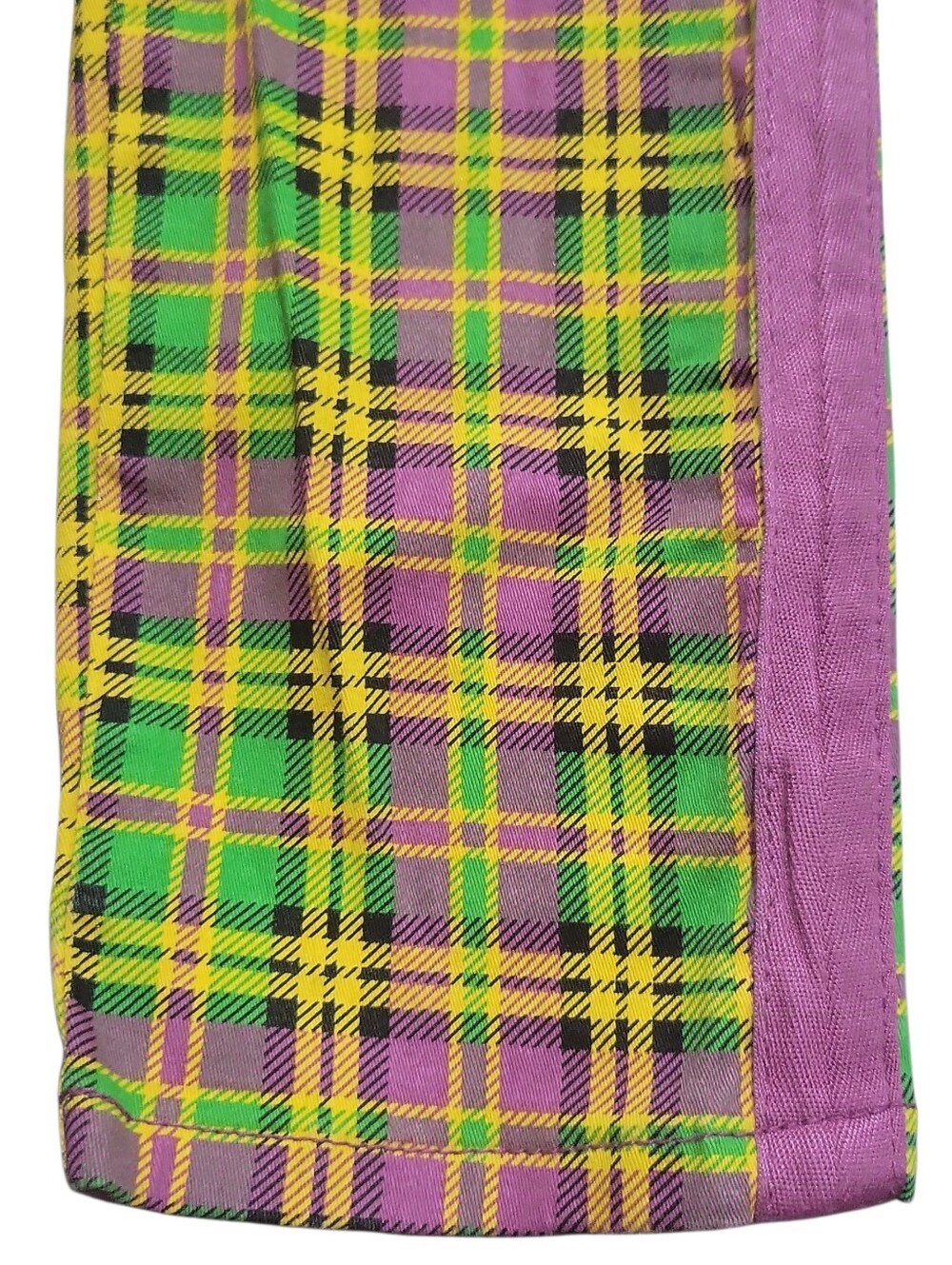 Decibel Unisex Plaid Racer Stripe Emo Skinny Jeans Size 30×32 Green Purple... - Picture 7 of 16